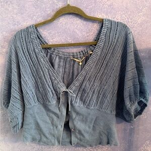 Free People Elegant Blue Women's Sweater